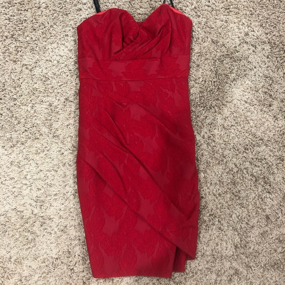 Tracy Reese Red Strapless Dress